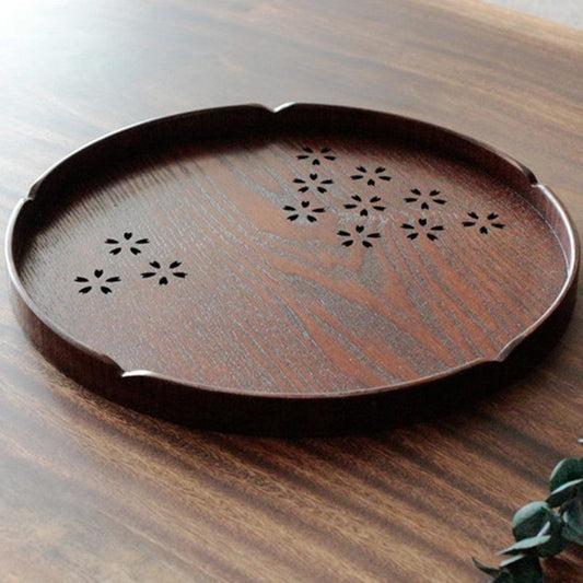 12 Hollow Sakura Shallow Plate Japanese Fruit Dessert Plate