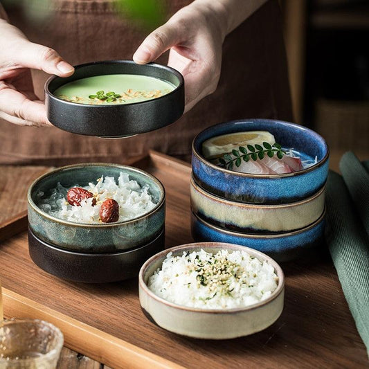 45-inch Rice Bowl Round Japanese Style Japanese Style Ramen Bowl Soup Bowl