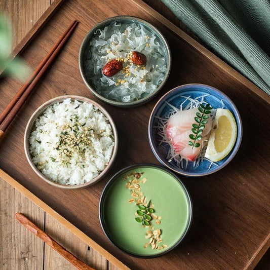 45-inch Rice Bowl Round Japanese Style Japanese Style Ramen Bowl Soup Bowl