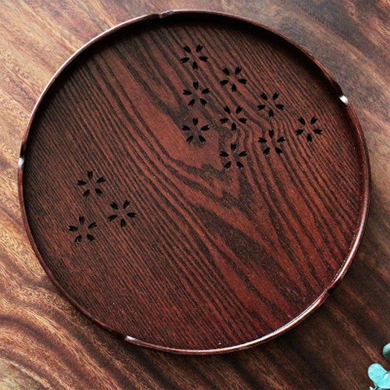 Shiro & Co. | 12 Hollow Sakura Shallow Plate Japanese Fruit Dessert Plate – Japanese Style Ceramic Tableware - Shiro & Co.