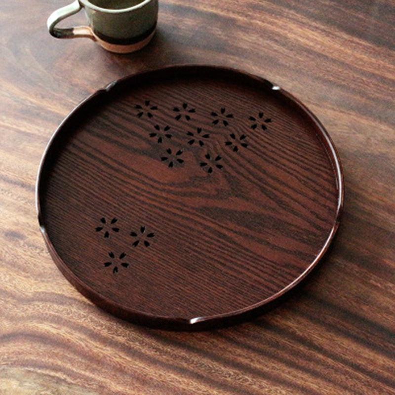 Shiro & Co. | 12 Hollow Sakura Shallow Plate Japanese Fruit Dessert Plate – Japanese Style Ceramic Tableware - Shiro & Co.